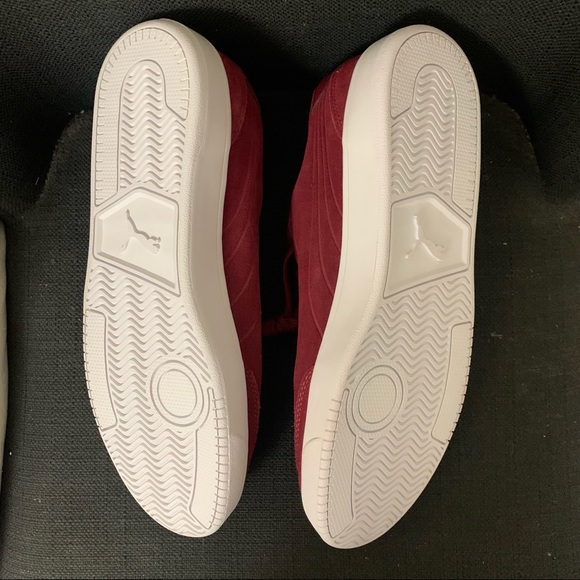 Puma - Men’s Dark Red Low Top Sneakers - Picture 2 of 5